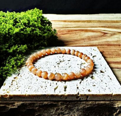 Sunstone Bead Bracelet